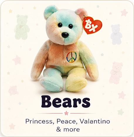 Bears collection — Princess, Peace, Valentino & more