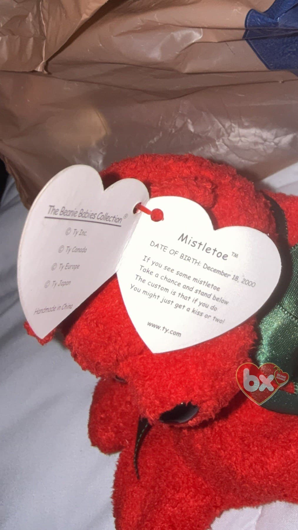 Mistletoe — Ty Beanie Baby bear (photo 2)