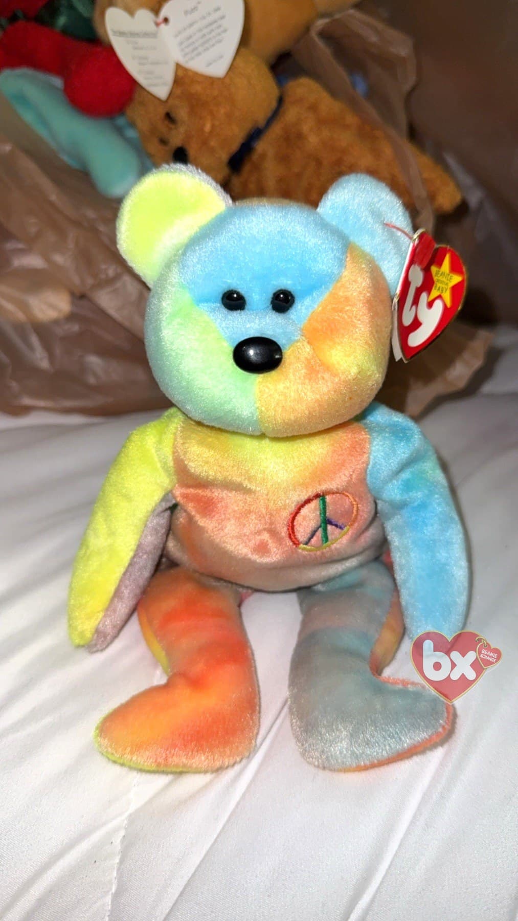 Peace — Ty Beanie Baby bear (1996) (photo 1)