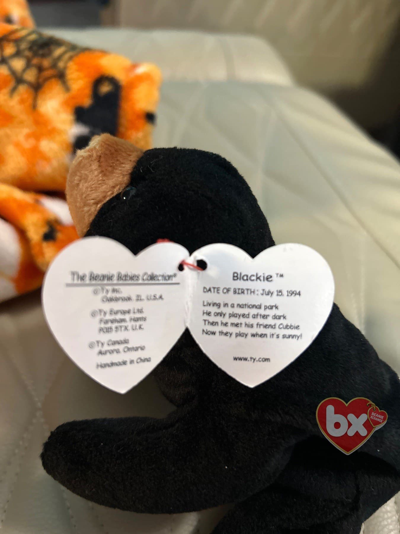 Blackie — Ty Beanie Baby bear (1994) (photo 4)