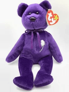 Princess purple bear Beanie Baby