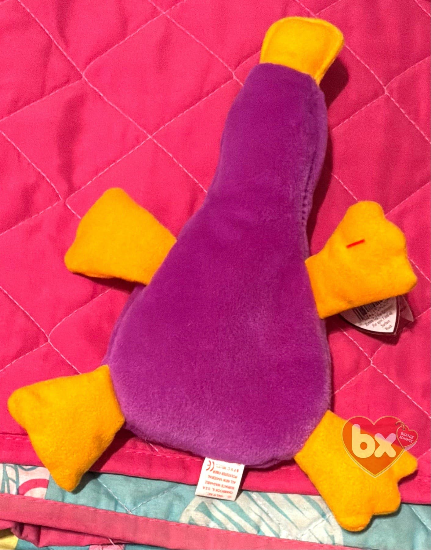 Quackers — Ty Beanie Baby duck (1995)