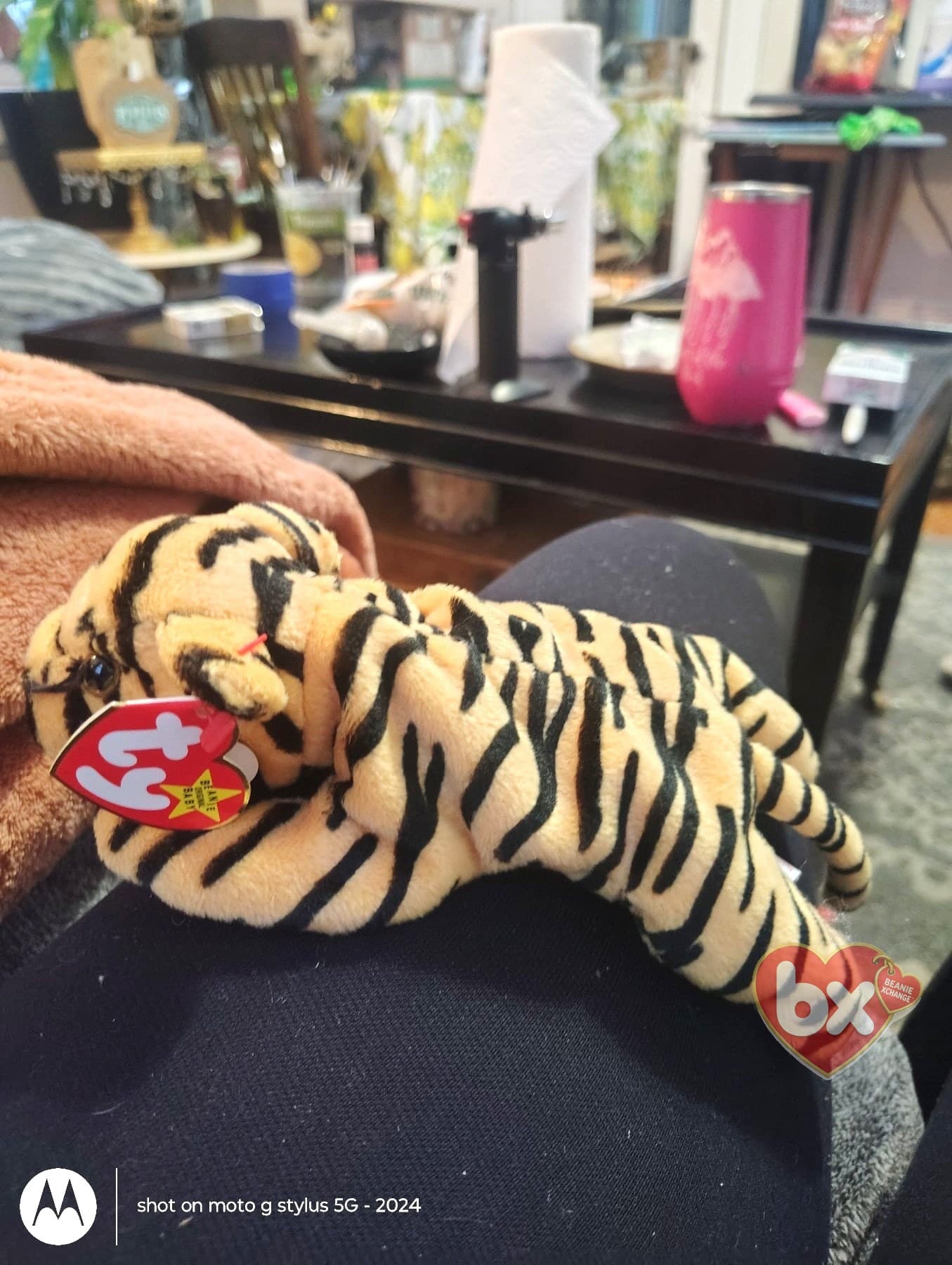Stripes (black & tan) — Ty Beanie Baby tiger Stripes (black & tan) — Ty Beanie Baby tiger