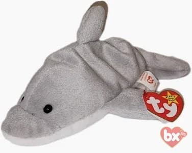 Ty Beanie Baby Flash the Dolphin 1993 Style 4021 Vintage Rare