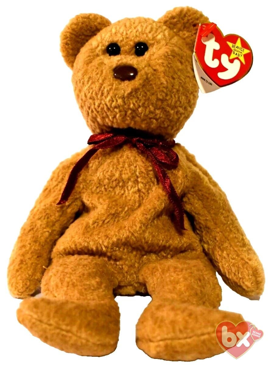 Ty Beanie Baby Curly the Bear 1996 Style #4052 - Vintage Retired