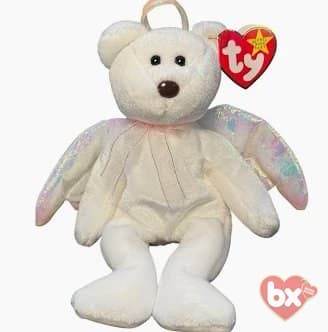 Ty Halo the Bear 1998 Style 4208 Retired Vintage Angel Bear — Ty Beanie Baby