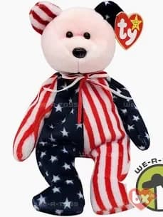 Ty Spangle the Bear 1999 Vintage USA Beanie Baby - Good Condition