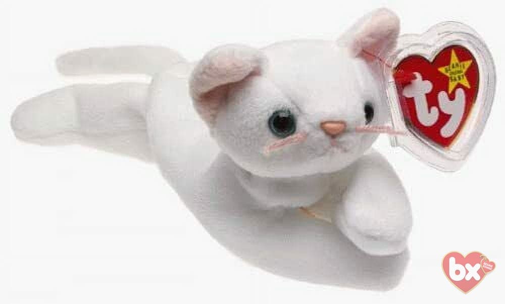 Ty Beanie Baby Flip the Cat 1996 Vintage White Cat