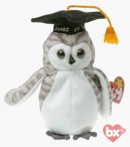 Ty Beanie Baby Wise the Owl 1998 Graduation Retired Vintage