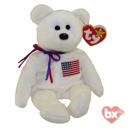 Ty Libearty Bear 1996 Style #4057 Retired USA Flag NM — Ty Beanie Baby