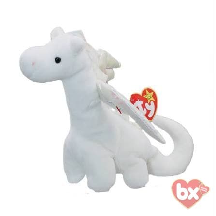 Ty Magic the Dragon 1995 Vintage Beanie Baby #4088 - Pale vs Hot-Pink Stitching