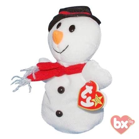Ty Beanie Baby Snowball the Snowman 1996 NM Holiday Retired