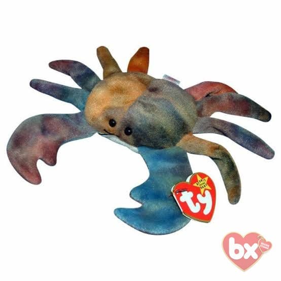 Ty Claude the Crab 1996 MWMT Tie-Dye Vintage Beanie Baby